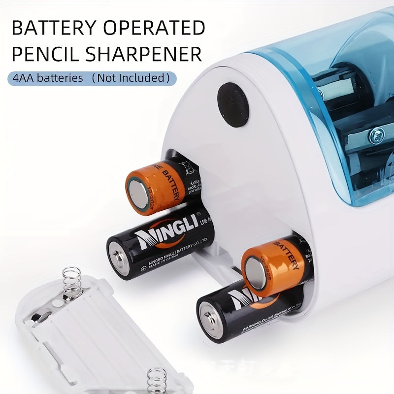 1pc Automatic Electric Pencil Sharpener - Dual Hole Design for 6-12mm Pencils - Perfect for Office and Drawing - Fast and Efficient Sharpening