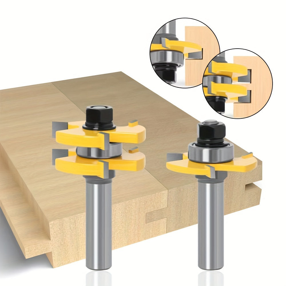 XCAN Milling Cutter T Slot Groove Joint Assembly Router Bit 6mm/12mm 1/4″ 1/2″Shank  Wood Milling Tool