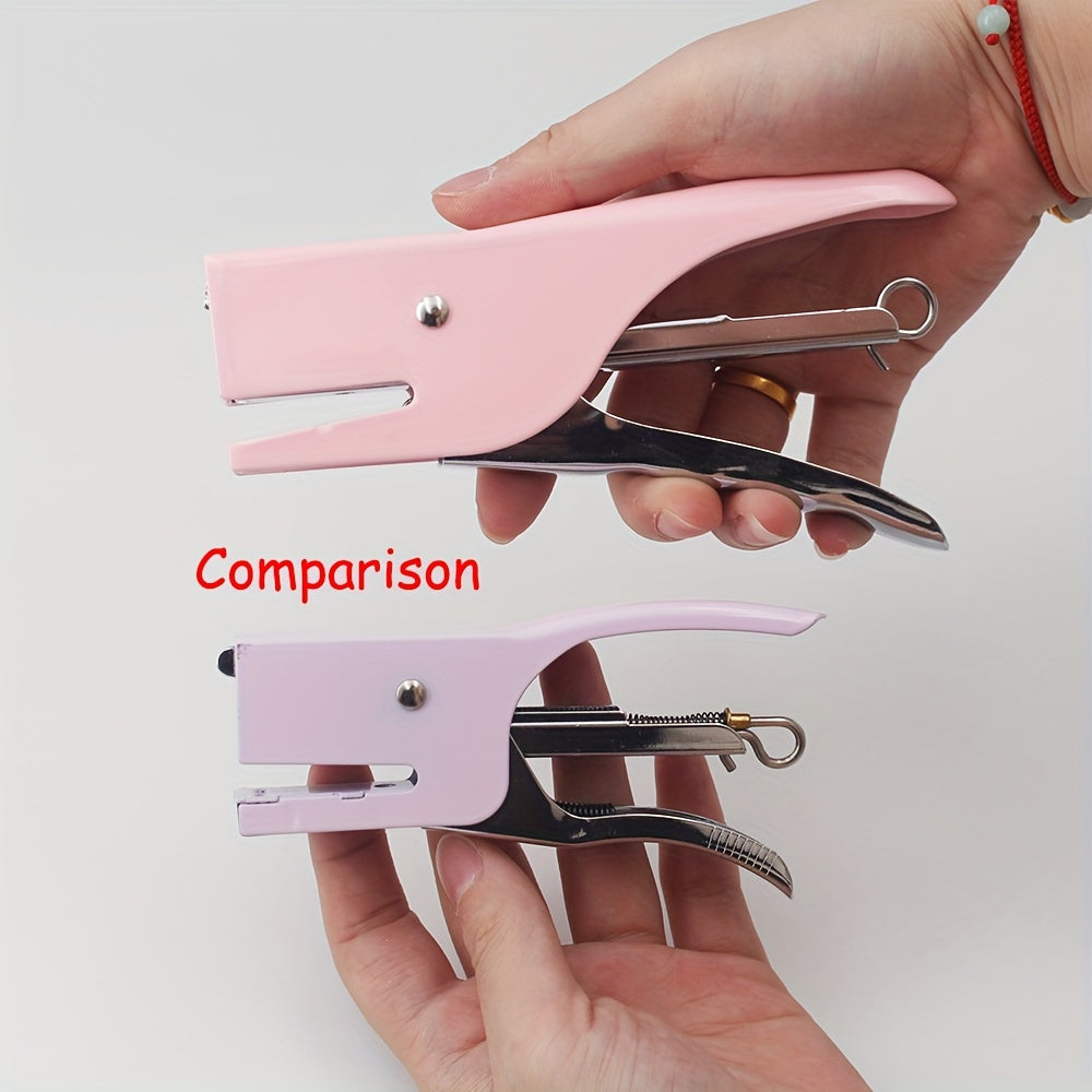 Large Manual Desk Stapler with Staples - Handheld Office Binding Tool for Packaging and Shipping Documents