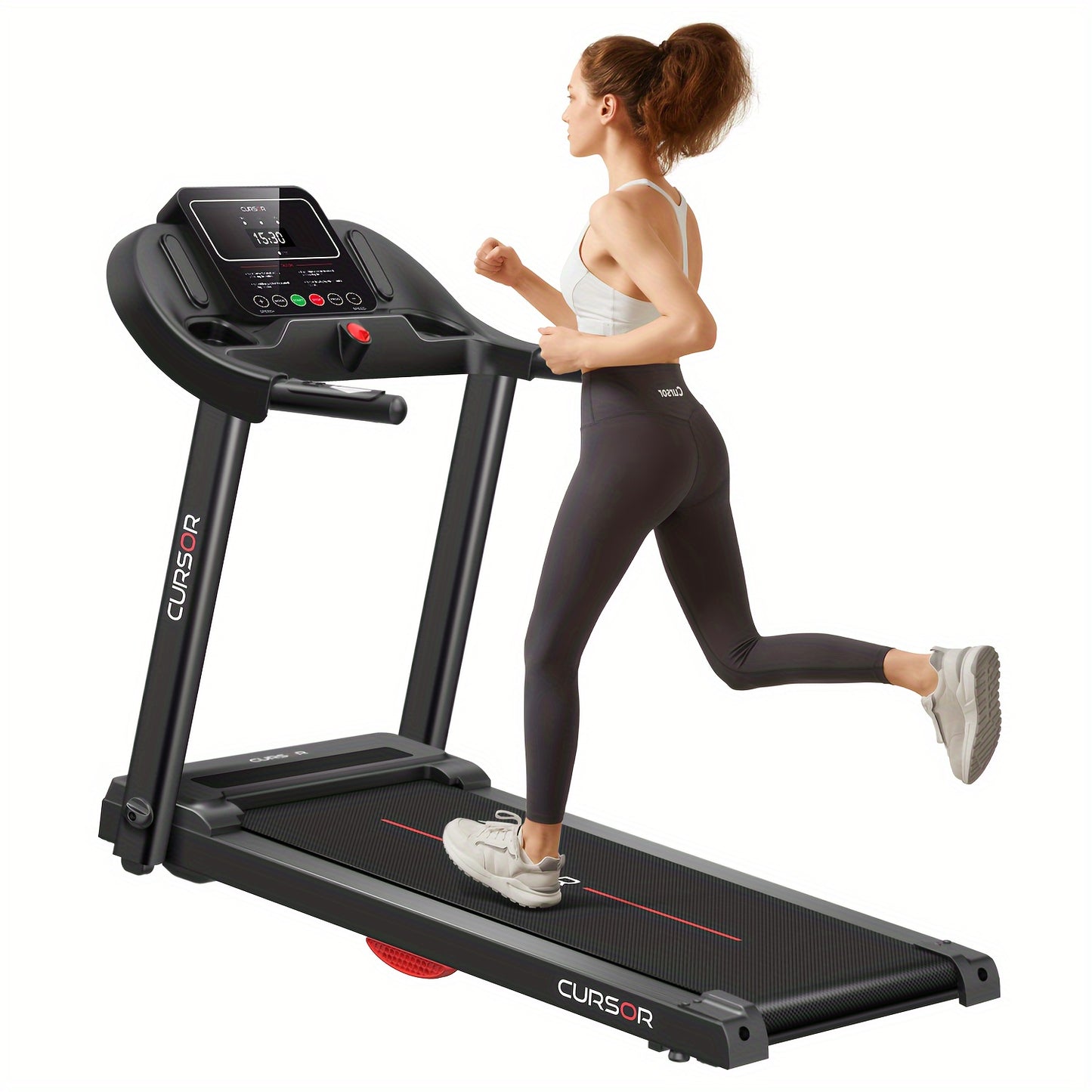 Home Folding Treadmill with Pulse Sensor, 2.5 HP Quiet Brushless, 7.5 MPH, 265 LBS Capacity