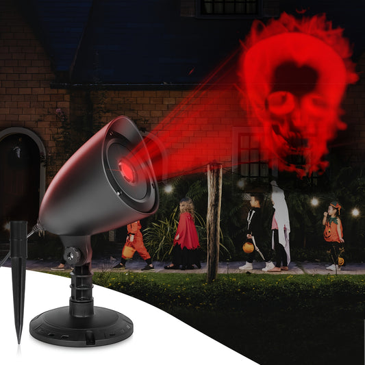 Halloween Projector Lights Outdoor, Halloween Decorations Red Skull Projector LED Lights, Waterproof Holiday Decoration For Party Yard Garden Outdoor Indoor Landscape Halloween Lights