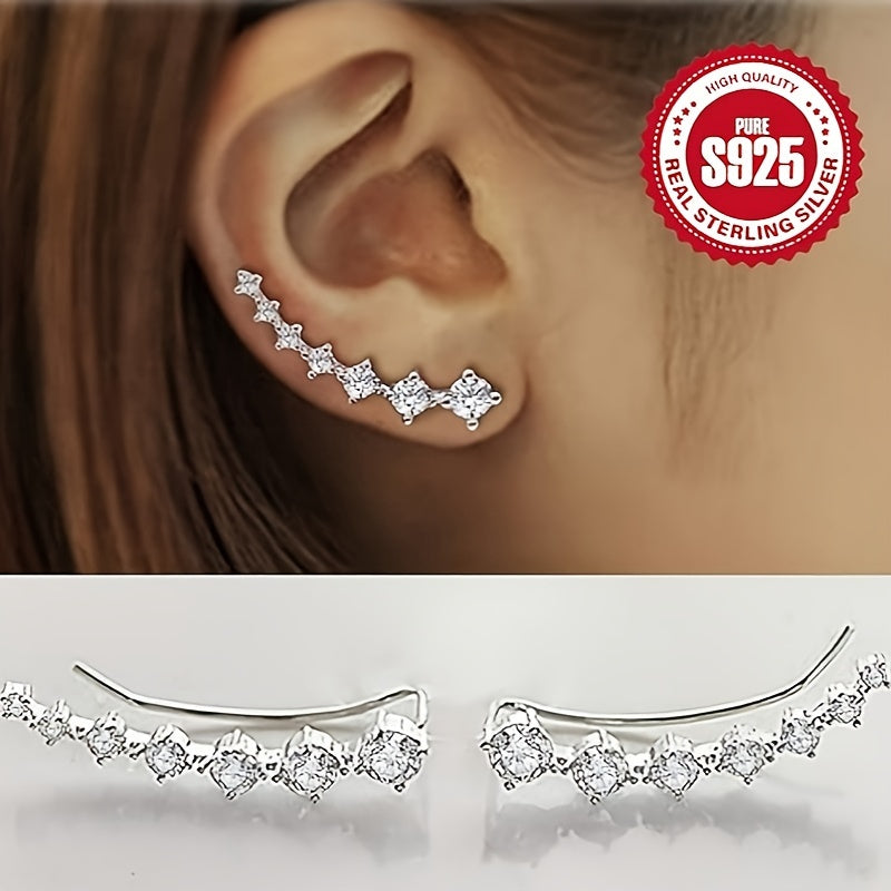 Row diamond earrings