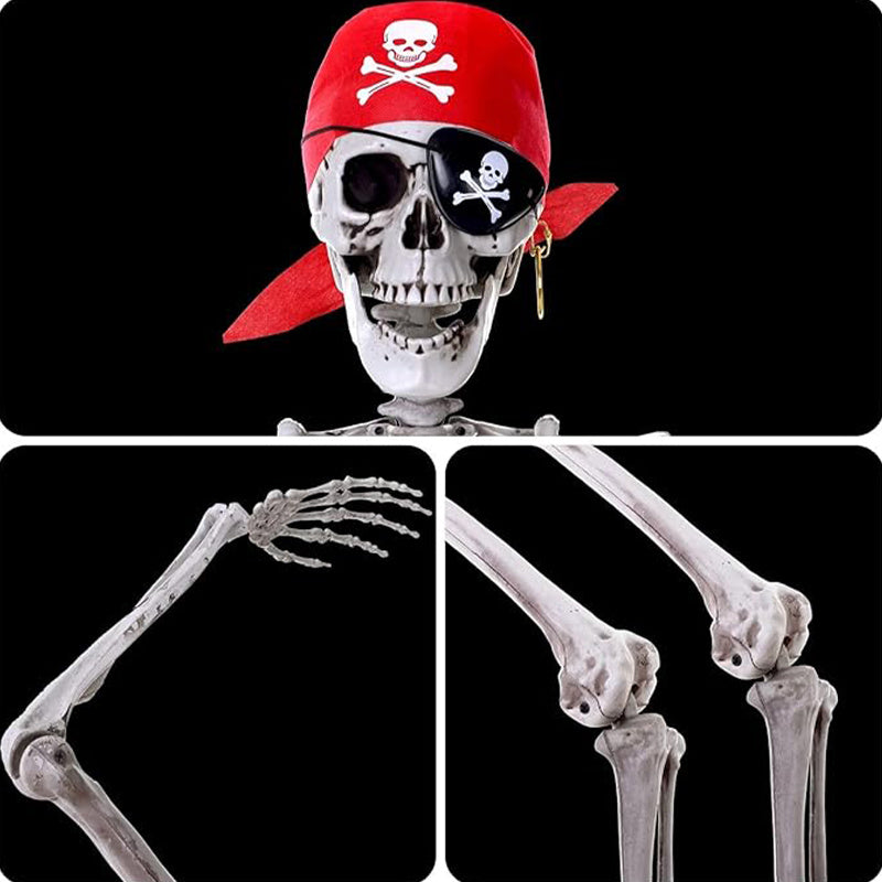 Halloween Decorations. Five-foot-tall, Movable Skeleton Is Ideal For Outdoor Patio Halloween Decorations. Lifelike And Able To Move, Adding A Strong Festive Atmosphere.