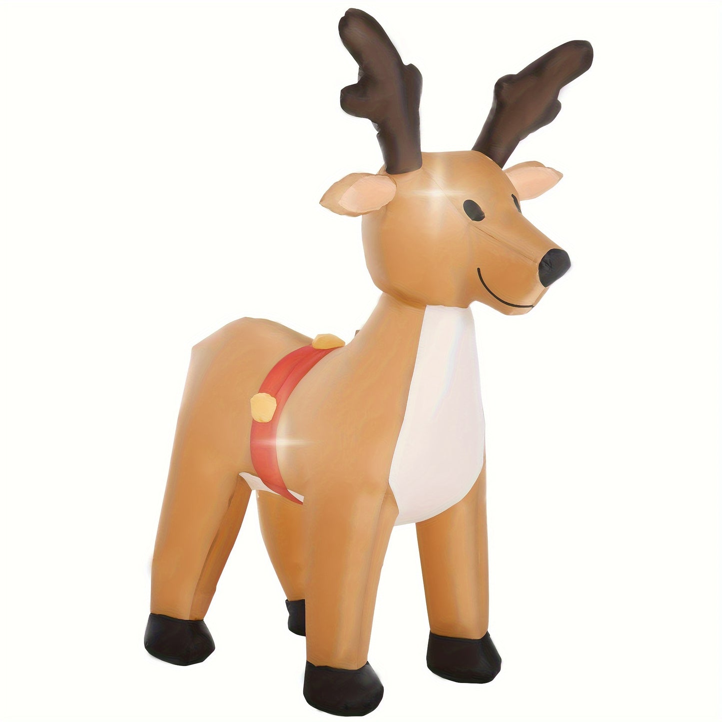 HOMCOM 6ft Christmas Inflatables Outdoor Decorations Reindeer, Blow-Up Yard Christmas Decor With LED Lights Display