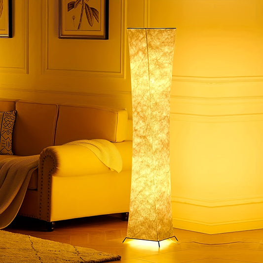 Creative LED Floor Lamp, Softlighting Minimalist Modern Contemporary with Fabric Shade, Bedside Lamp