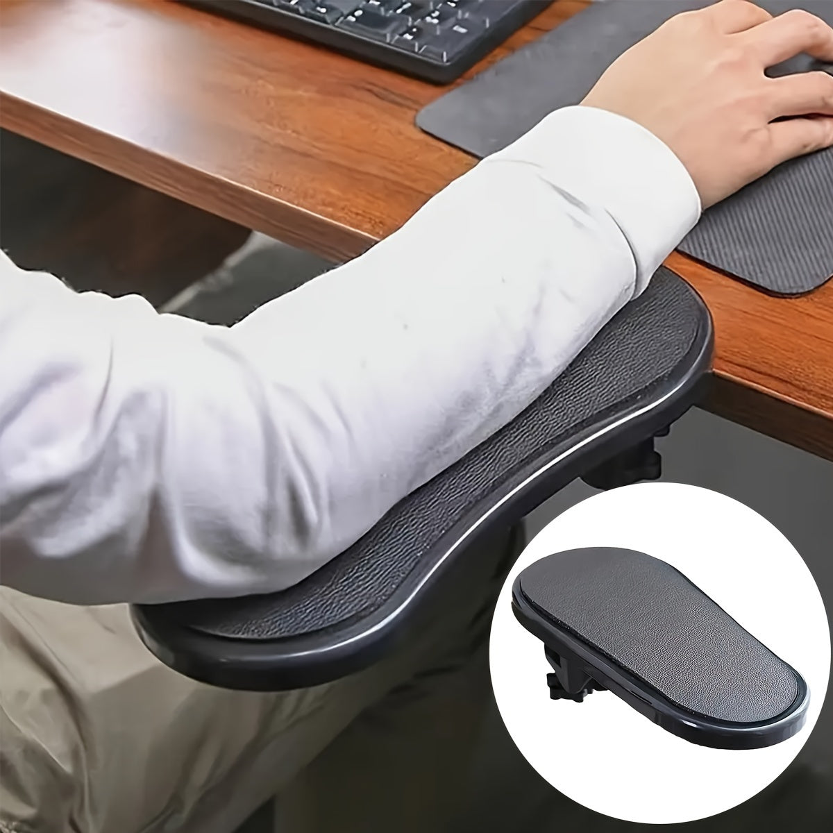 "Workspaceenhancer" Ergonomic Desk Armrest Extender For Office - Comfortable Elbow Support, Ideal For Keyboard And Mouse Setup