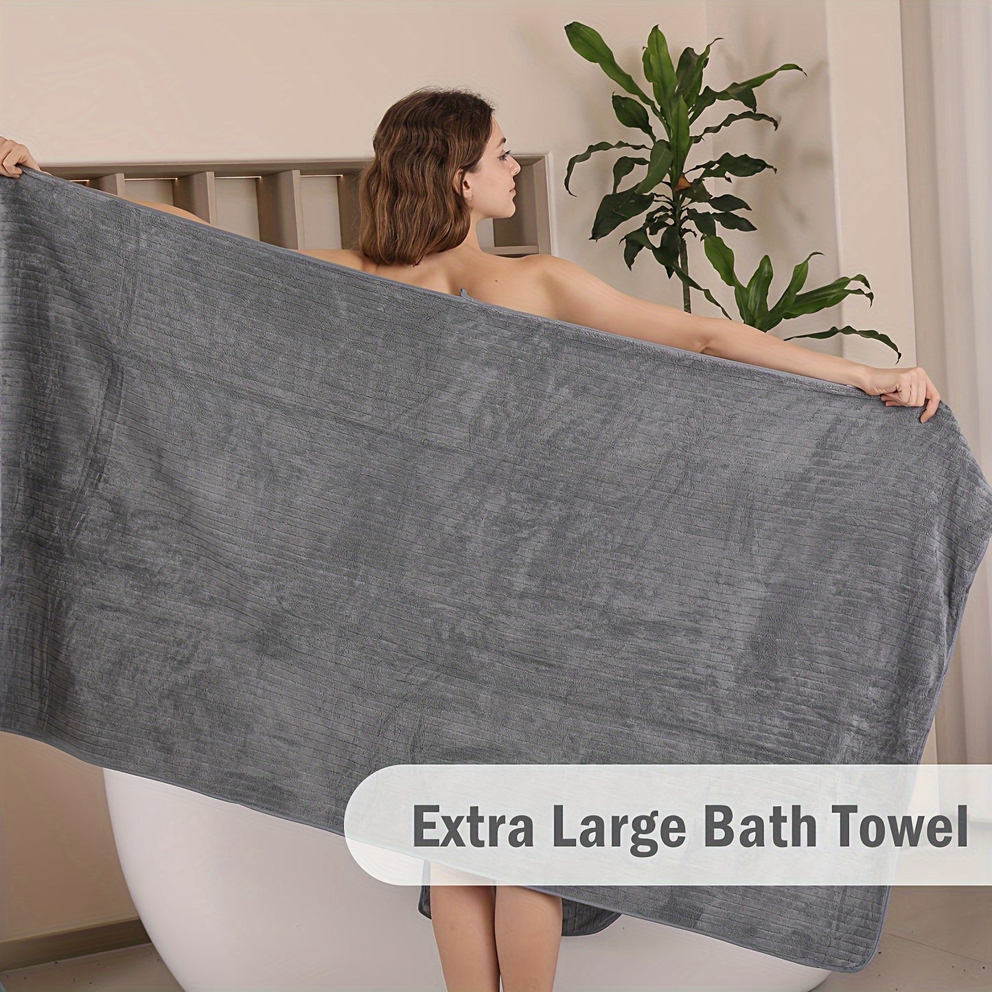 Ultra-Soft Microfiber Bath Towel Set - Extra Large, Super Absorbent & Quick Dry Shower Sheets For Family And Hotel Use