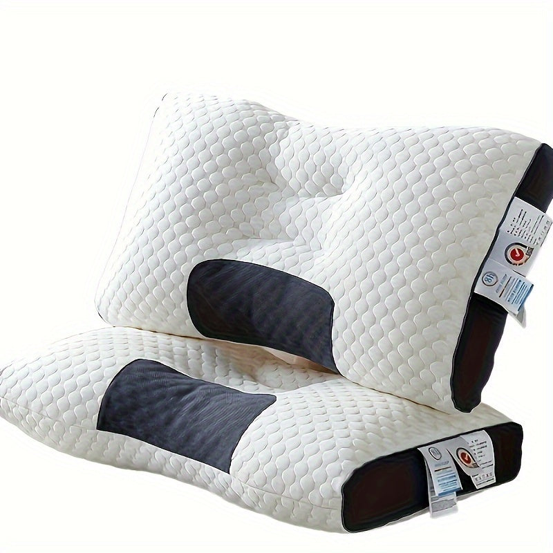 Knitted Pillow Comfort Cervical Spine And Neck Pillow Core, Ergonomic Contoured Supporting Pillow With Soft And Non Collapsing Design, Breathable Sleeping Pillow For Home Sleep Massage Pillow Core (White)