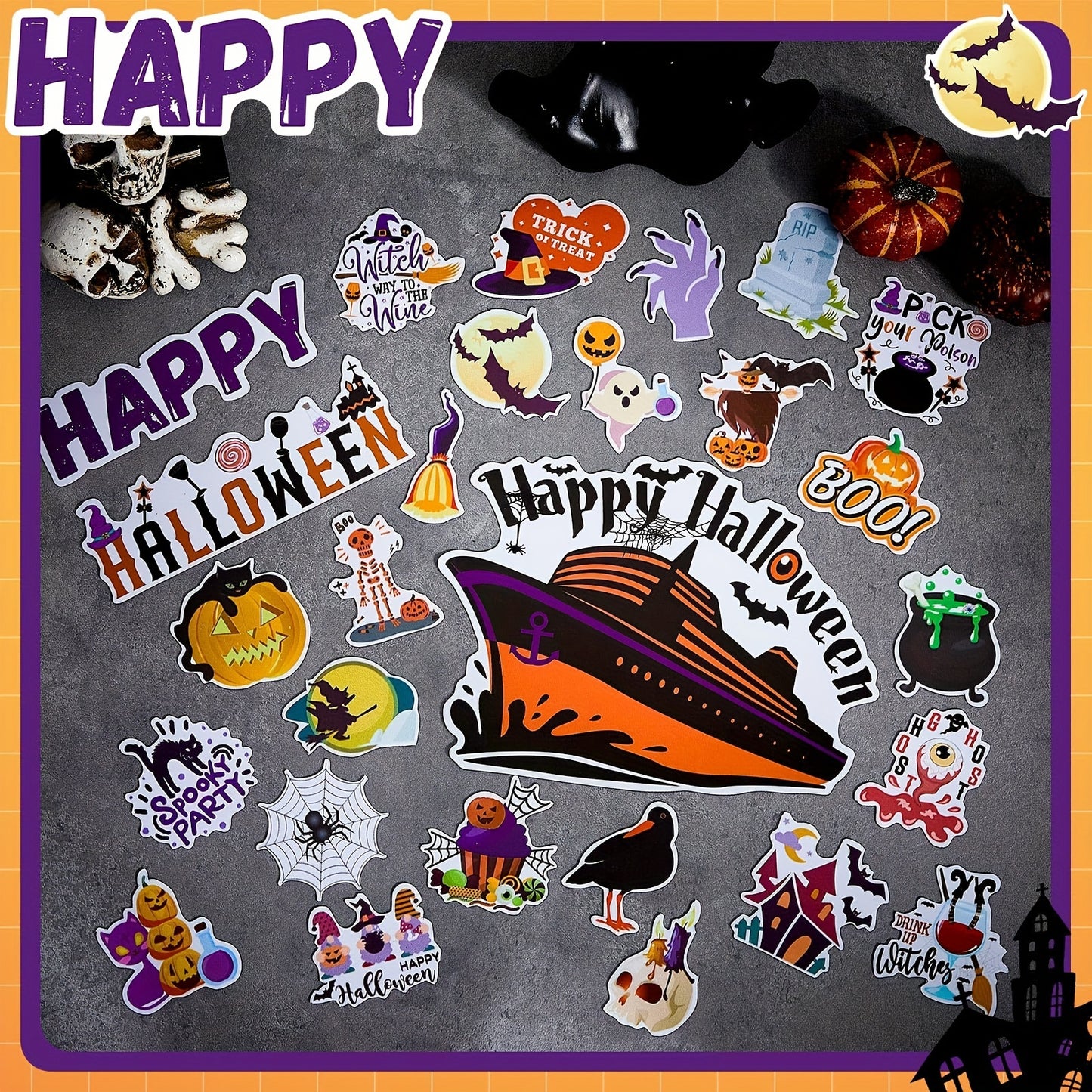 Halloween Magnetic Stickers Variety Pack