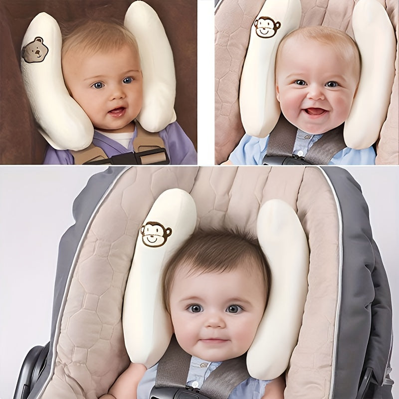 Comfortable Banana-Shaped Neck Pillow For Babies - Perfect For Strollers & Car Seats, Christmas Halloween Gift