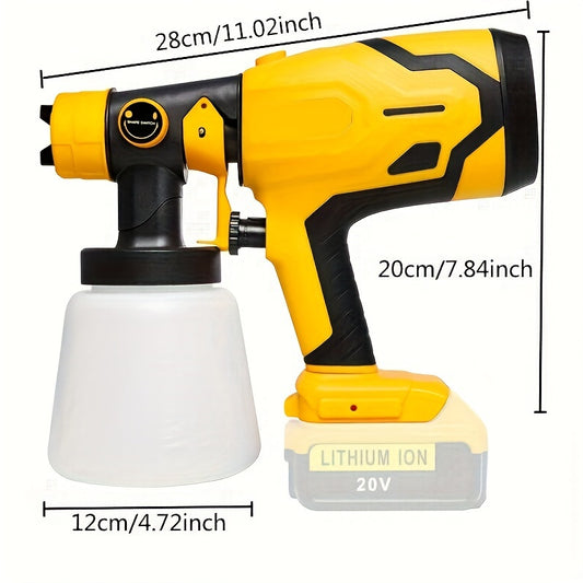 1 Set Paint Sprayer For DEWALT 20V Battery, Cordless HVLP Paint Sprayers For Home Interior And Exterior, House Painting Stain Sprayer For Fence, Furniture, Cabinets, Walls, Battery NOT Included