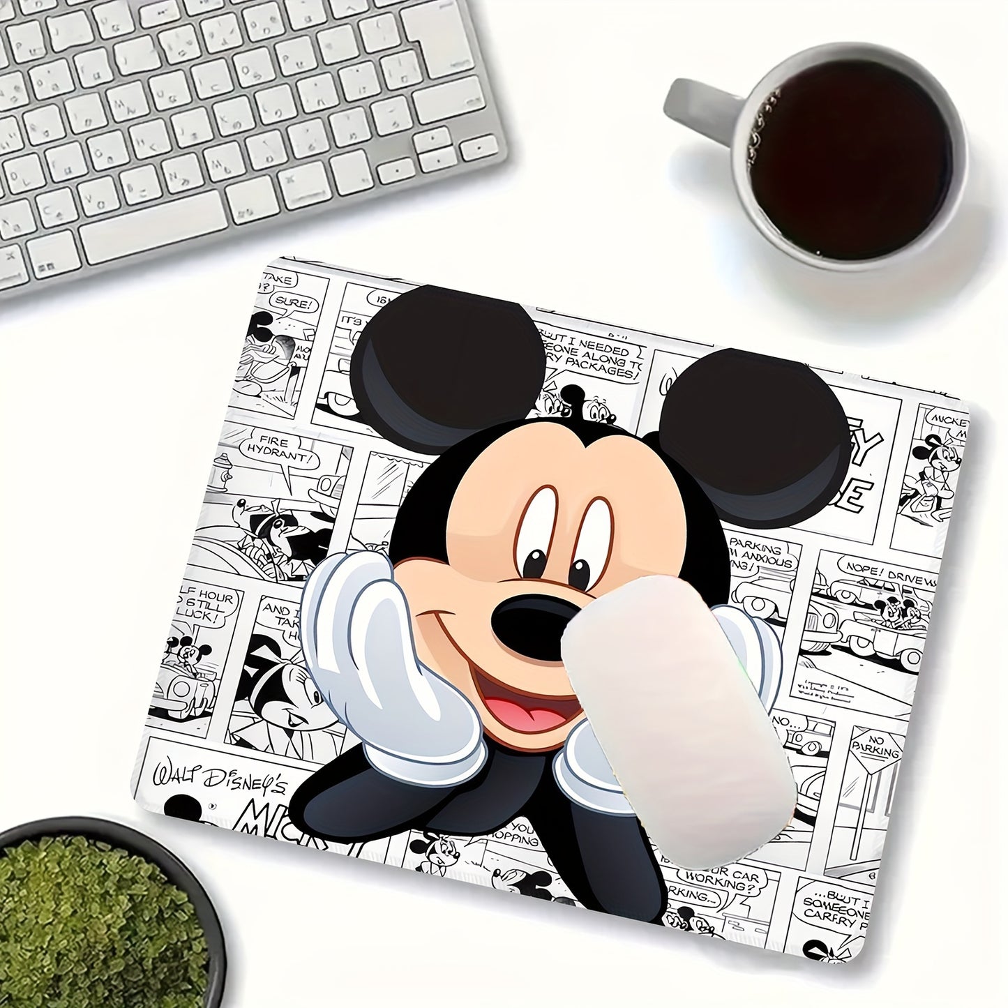 1pc, Authorized,Disney's Mickey Mouse Funny Mouse Pad For Desk,Cute Office Decor,Disney's Non-Slip Rubber Base, Disney's Computer Mouse Pad, Waterproof Multifunctional Mouse Pad For Office