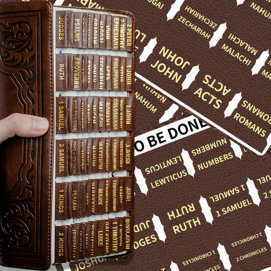 1pc Bible Tabs, Large Print Reposition Stickers, Easy To Read And Apply Bible Tabs For Women And Man (Brown )