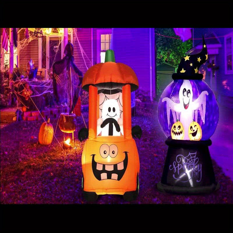 Halloween Inflatables Decorations, 6Ft Tall Inflatable Snow Globe With Ghost Pumpkins, Lighted Blow Up Halloween Decoration For Indoor, Outdoor, Yard, Garden, Holiday, Home