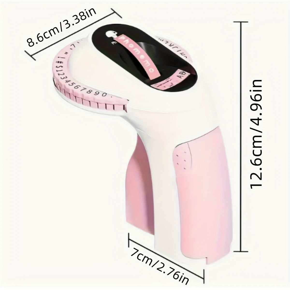 1pc Pink Embossed Label Maker Machine With Tape, Handheld Label Printer, Portable Retro Embossed Labeling Machine, With 6 Rolls Of Embossed Tape, Suitable For Home Office DIY