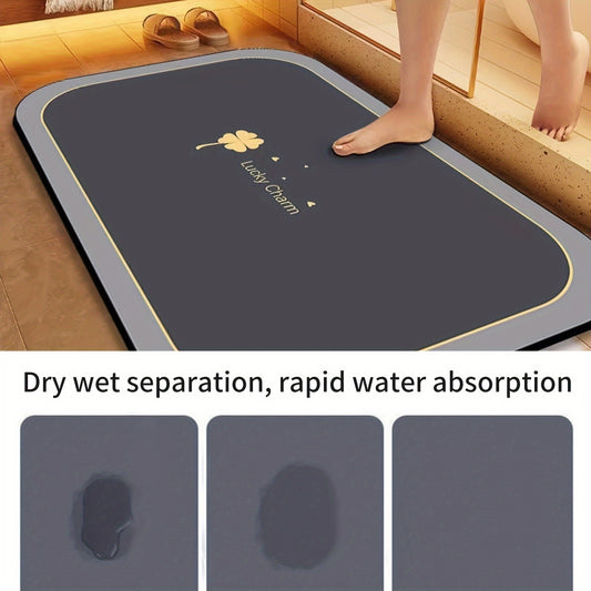 1pc Super Absorbent Floor Mat For Bathroom Non Slip, Diatomaceous Bath Mats Fast Drying Soft, Carpet Shower Tub Outdoor Door Mats, Home Decor Fall Decor Bathroom Decorations