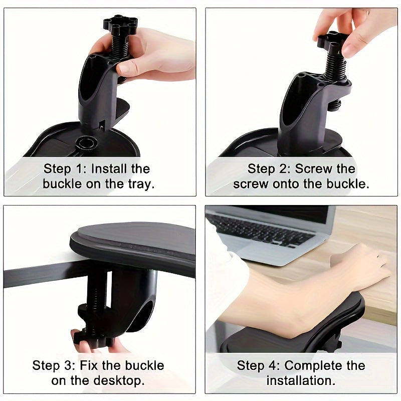 "Workspaceenhancer" Ergonomic Desk Armrest Extender For Office - Comfortable Elbow Support, Ideal For Keyboard And Mouse Setup