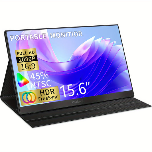 2024 New HDRinch Portable Monitor Laptop, 15.6-inch 1080p72 NTSC 100 sRGB USB C HDMI Travel External Second Computer Screen HDRinch Portable Monitor Laptop gaming monito