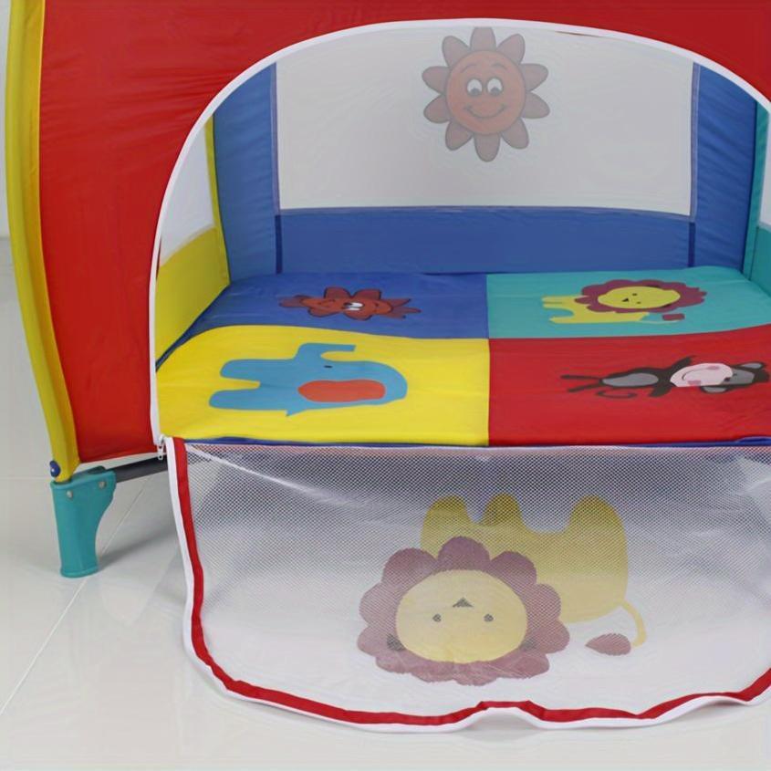 Easy-Fold Baby Playpen With Padded Mat - No Assembly Required, Portable Safety Barrier For Infants 0-3 Years