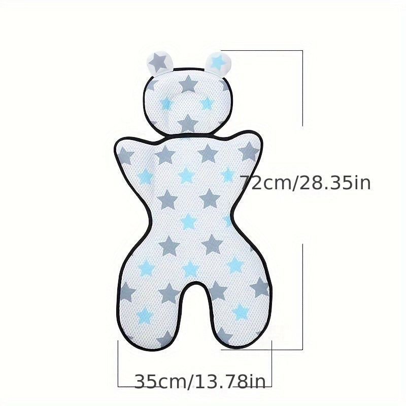 Cute Cartoon Pattern Cushion For Strollers, Car Seats, And High Chairs, Sweat-absorbing And Breathable Stroller Cushion