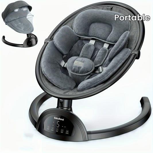 Hot sale baby electric rocking chair multi-mode swing chair with remote control portable crib with toys and mosquito net