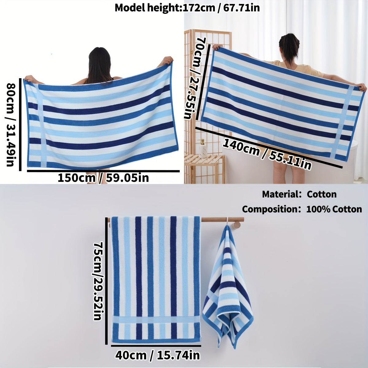 Luxury Cotton Towel Set - Soft & Absorbent