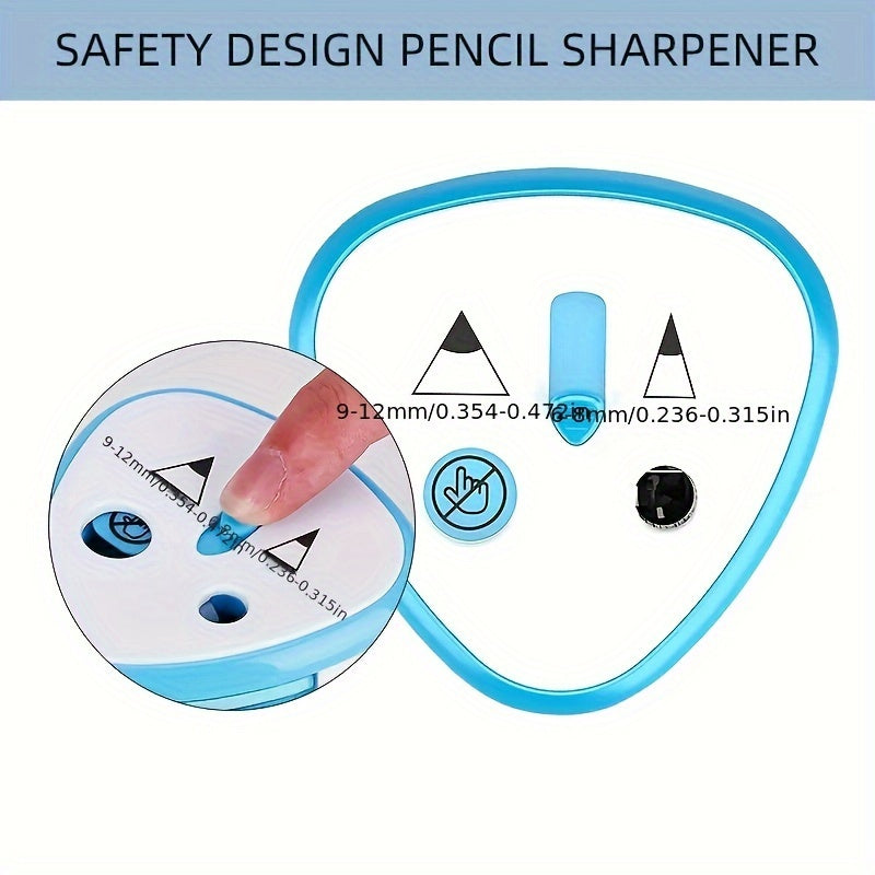 1pc Electric Double Hole Pencil Sharpener, Daily Office Learning Pencil Pencil Sharpener, Convenient And Quick Automatic Office Stationery, Suitable For 6-12mm Pencil Use (Battery Not Included)