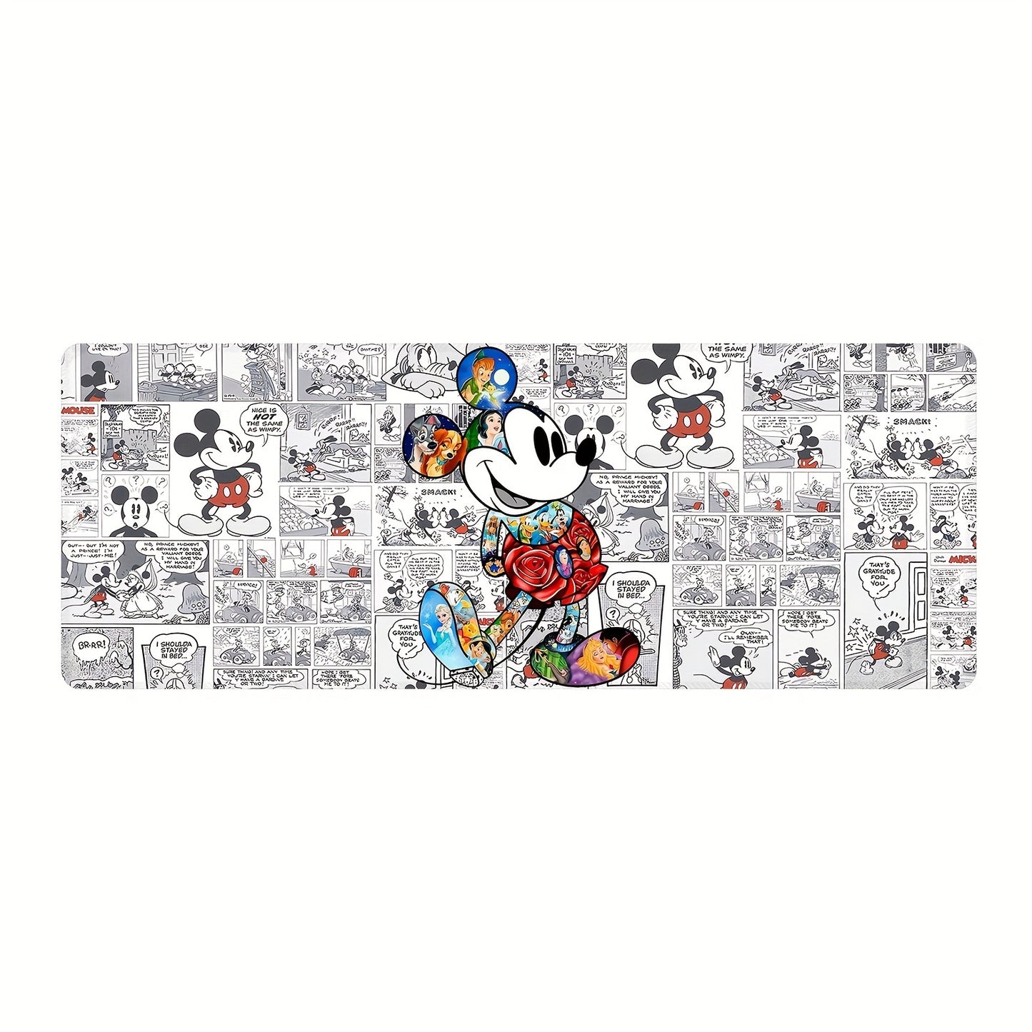 1pc, Authorized,Disney's Mickey Mouse Funny Mouse Pad For Desk,Cute Office Decor,Disney's Non-Slip Rubber Base, Disney's Computer Mouse Pad, Waterproof Multi Functional Mouse Pad For Office