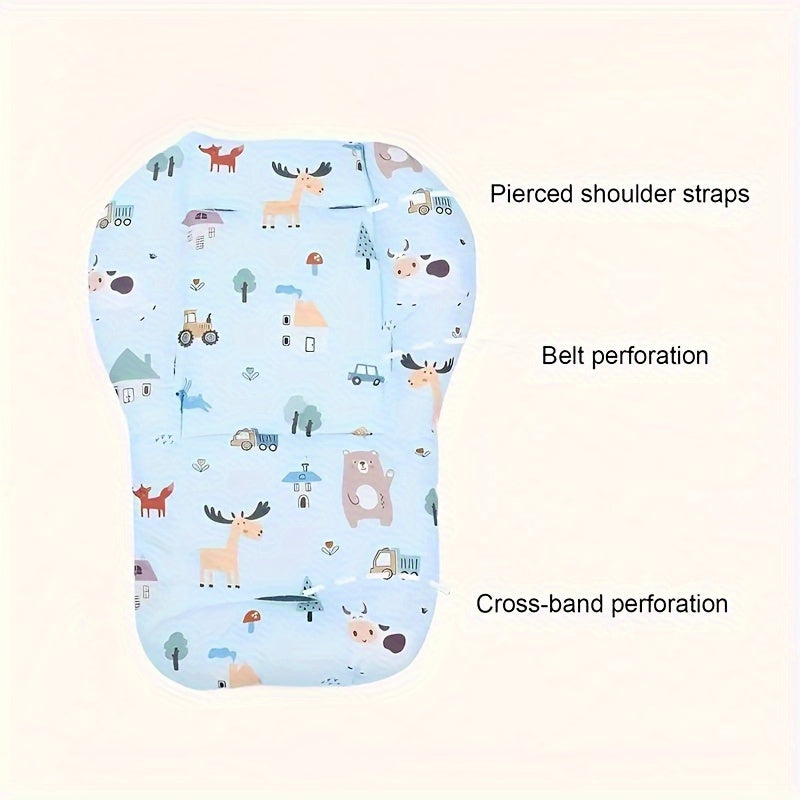 Baby Stroller Cushion Pad Universal Four Seasons, Infant Car Seat Liner with Polyester Fiber, Warm and Comfortable for Newborn to Toddlers 0-3 Years - Washable and Breathable Stroller Cotton Mat