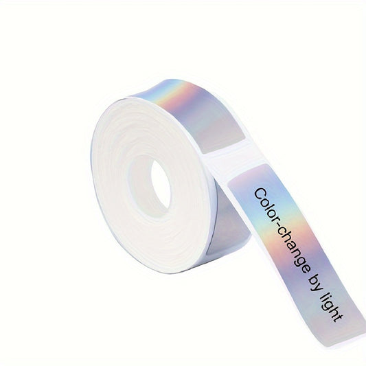 Holographic Self-Adhesive Label Tape, 12mm x 40mm, 160 Labels/roll, Thermal Sensitivity, Paper Material, for DIY Signage, QR Codes, Name Tags, Home, Office, School, Storage Organization