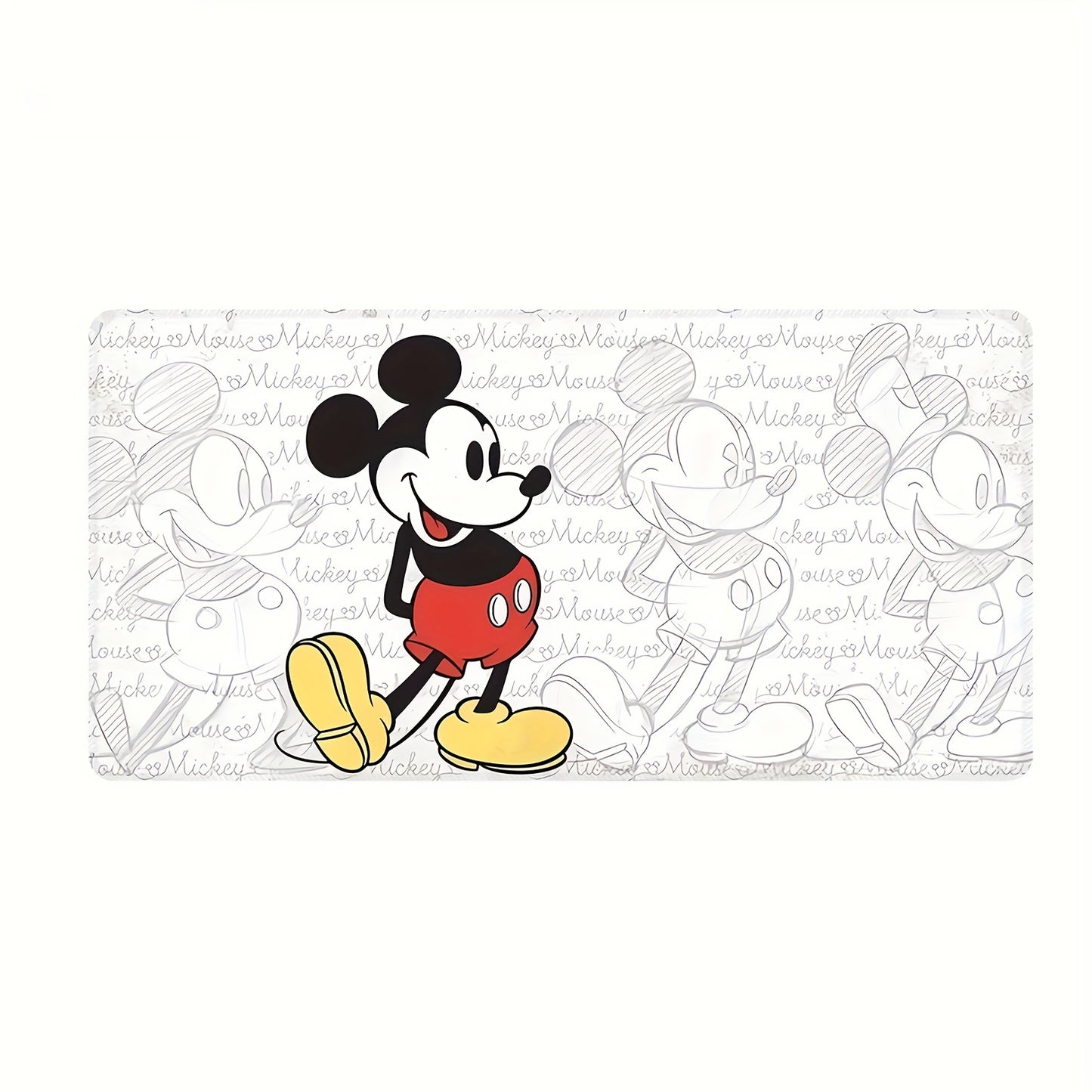 1pc, Authorized,Disney's Mickey Mouse Funny Mouse Pad For Desk,Cute Office Decor,Disney's Non-Slip Rubber Base, Disney's Computer Mouse Pad, Waterproof Multi Functional Mouse Pad For Office