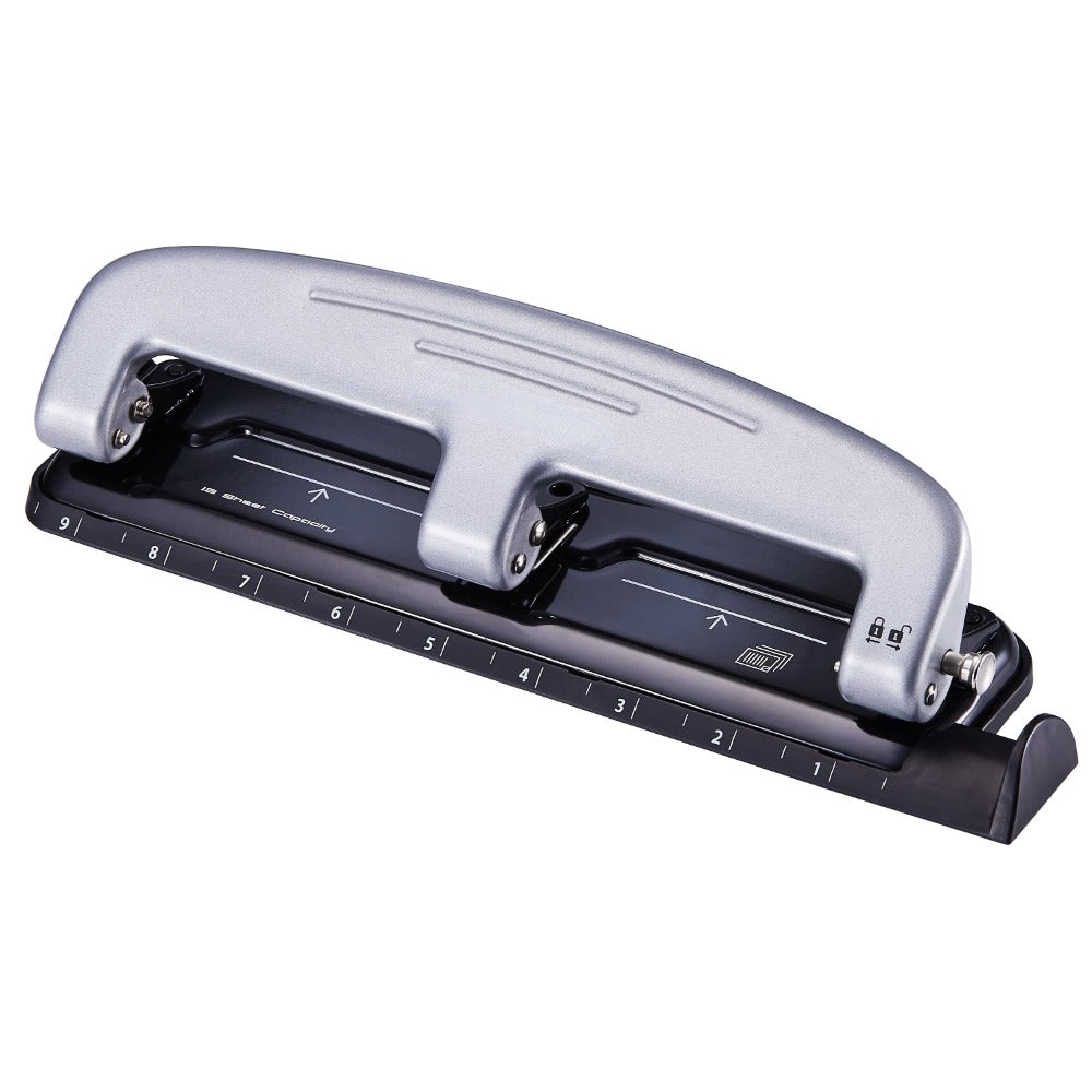 Squeeze Three Hole Punch, 12-Sheet, Reduced Effort