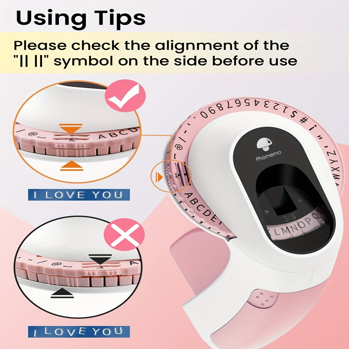 1pc Pink Embossed Label Maker Machine With Tape, Handheld Label Printer, Portable Retro Embossed Labeling Machine, With 6 Rolls Of Embossed Tape, Suitable For Home Office DIY