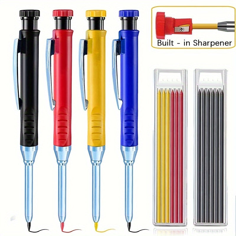 Carpenter Mechanical Pencil with Sharpener - Perfect for Woodworking and Construction Projects