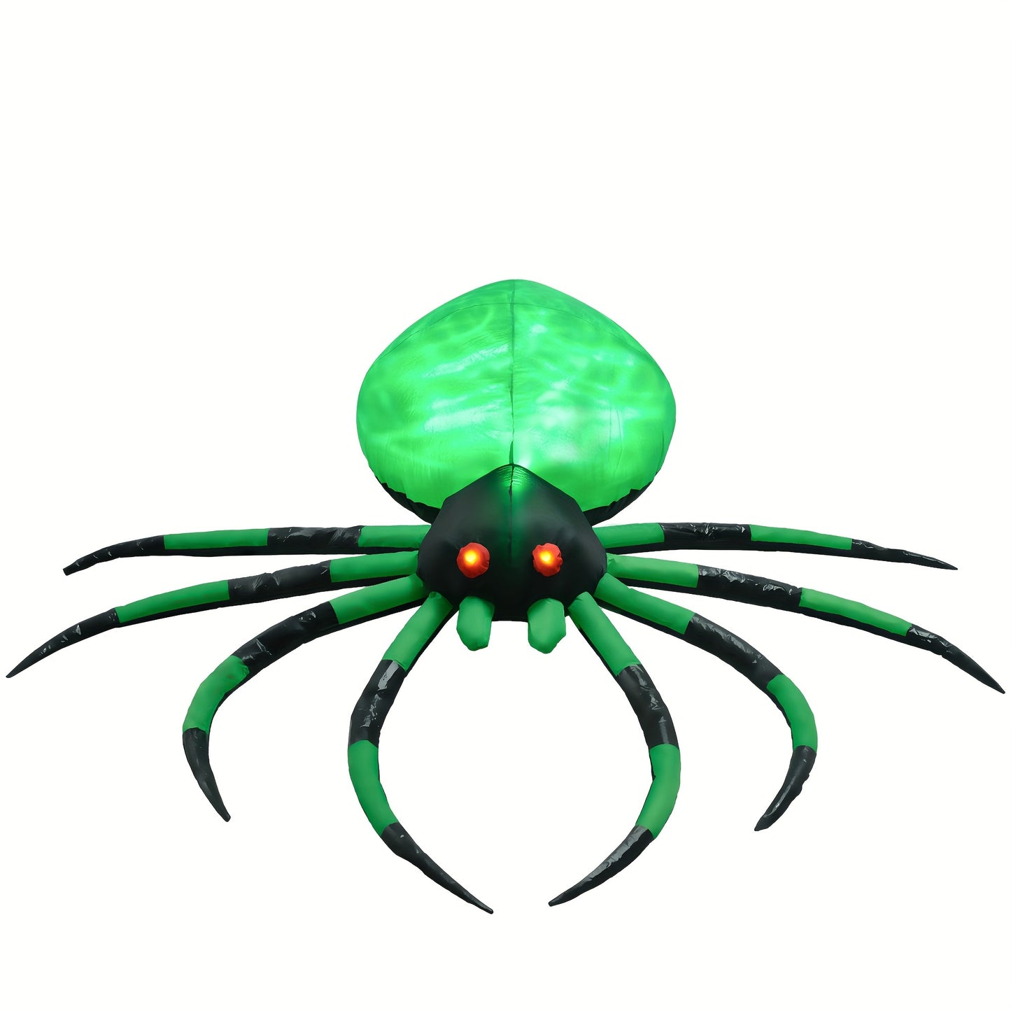 HOMCOM 6' Halloween Inflatable Outdoor Decoration Spider, Blow Up LED Yard Decor For Garden, Lawn, Party, Holiday, Waterproof