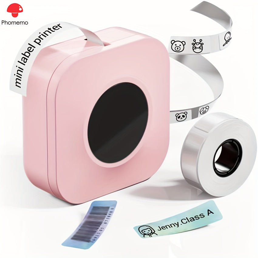 1pc Portable Wireless Label Maker - Continuous Printing, Battery or Plug-in, Ideal for Home Office Organization and Gifting