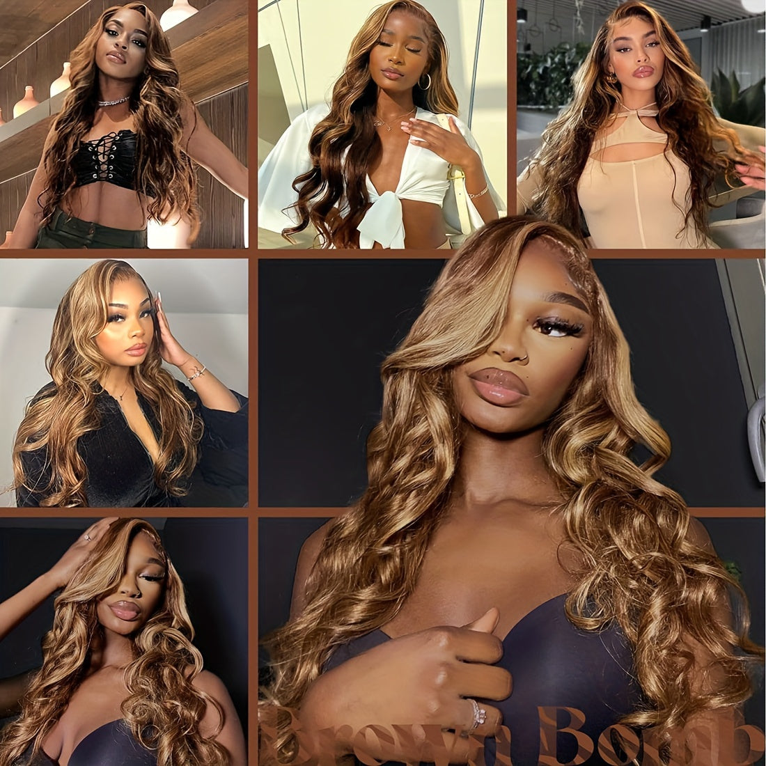 Honey Blonde Lace Front Women Wigs Body Wave Synthetic 13x5x1 Lace Frontal Wig Pre Plucked Glueless Wig For Women 4/27 Highlight Ombre Honey Blonde Wig Side Part Wig 24inch Bombshell Wig