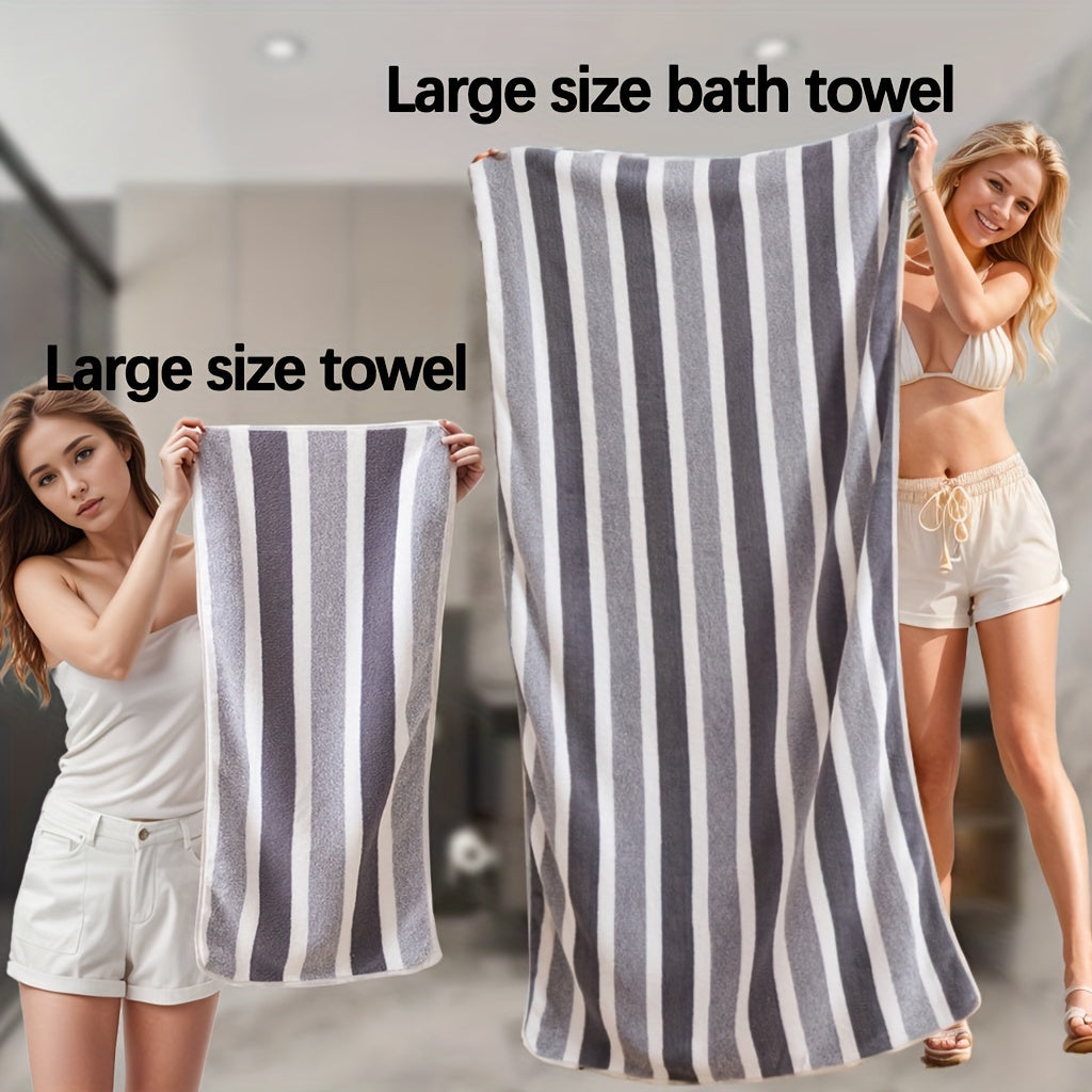 WK Wide Strip Extra Large Bath Towel Set