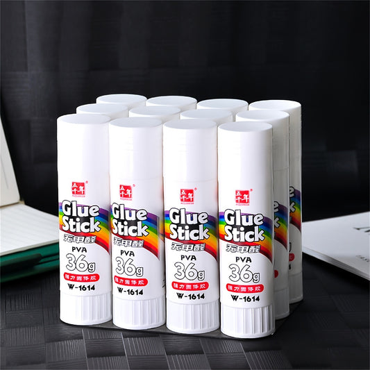 "Craft-Ready" 8pcs High-Strength Solid Glue Sticks - Transparent, Odorless, Safe For Plastic & Rubber - Ideal For School, Office, And Crafting