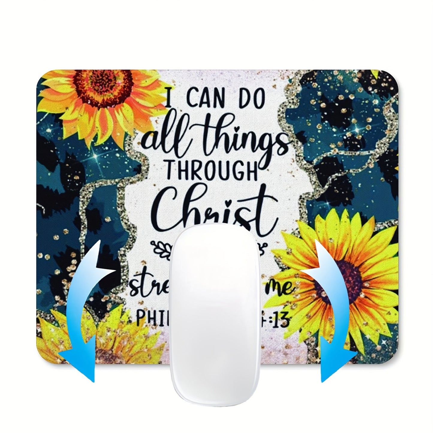 1pc Cautionary Quotes Mouse Pad, Cool Design Rectangle Mousepad For Women And Men, Non-slip Rubber Mouse Mat For Office Computer, Laptop 9.5*7.9*0.12 Inch/24*20*0.3 Cm