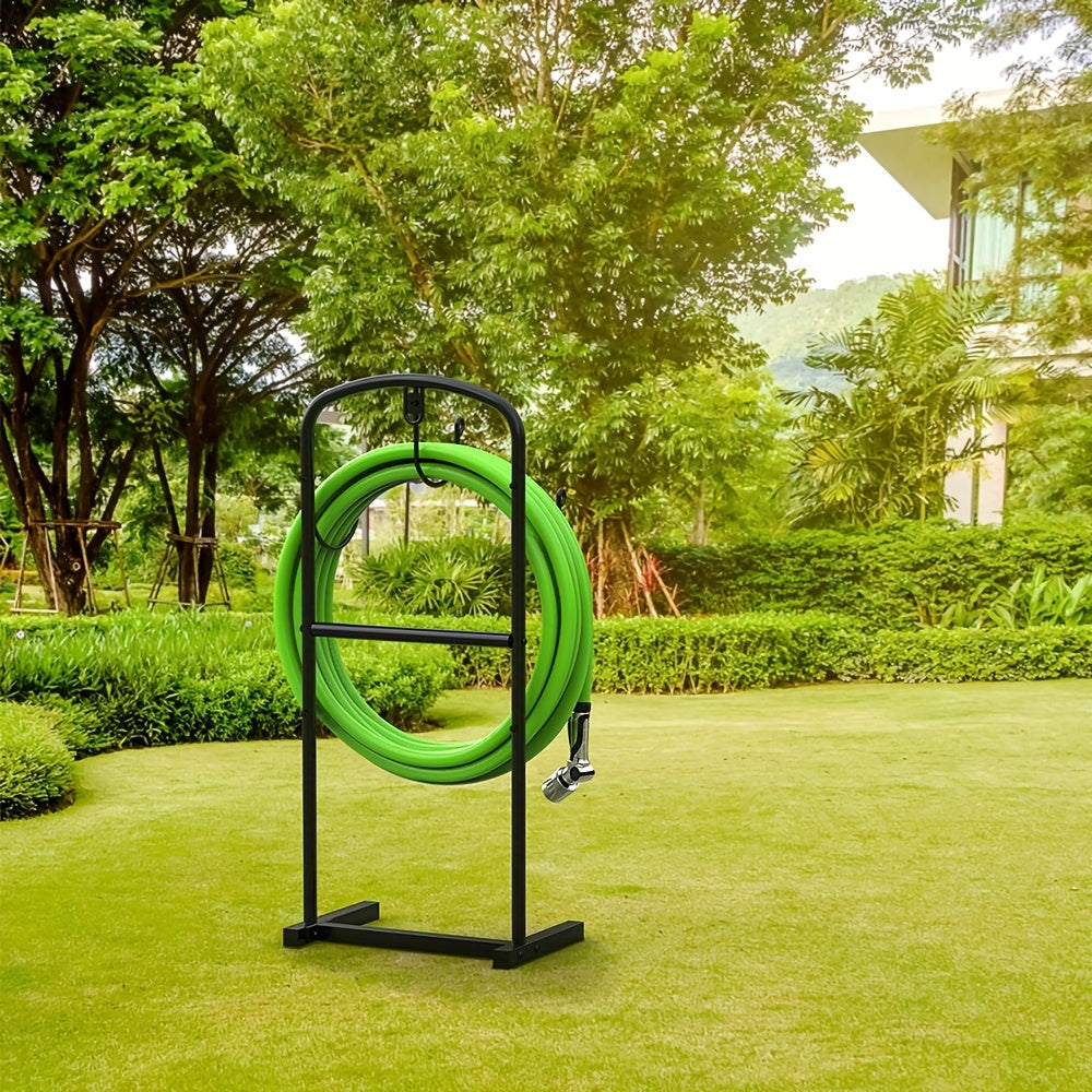 Garden Hose Holder Water Hose Holder with 4 Spikes Freestanding Garden Stand