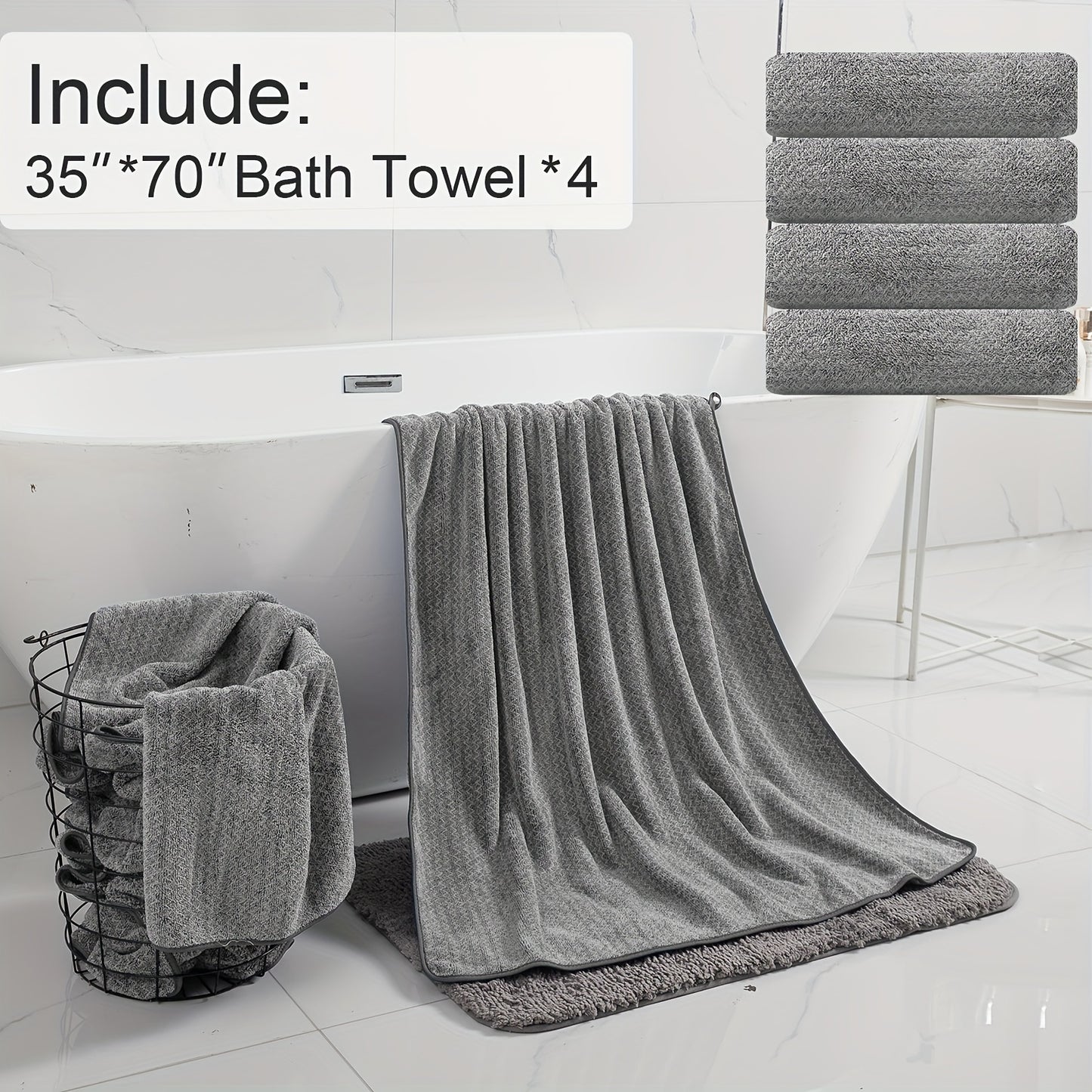 Large Bath Towels Extra Large Bathroom Towels Bath Sheets Towels For Adults, Quick Dry Towel Super Soft Absorbent Oversized Towels Microfiber Shower Towels For Spa Gym