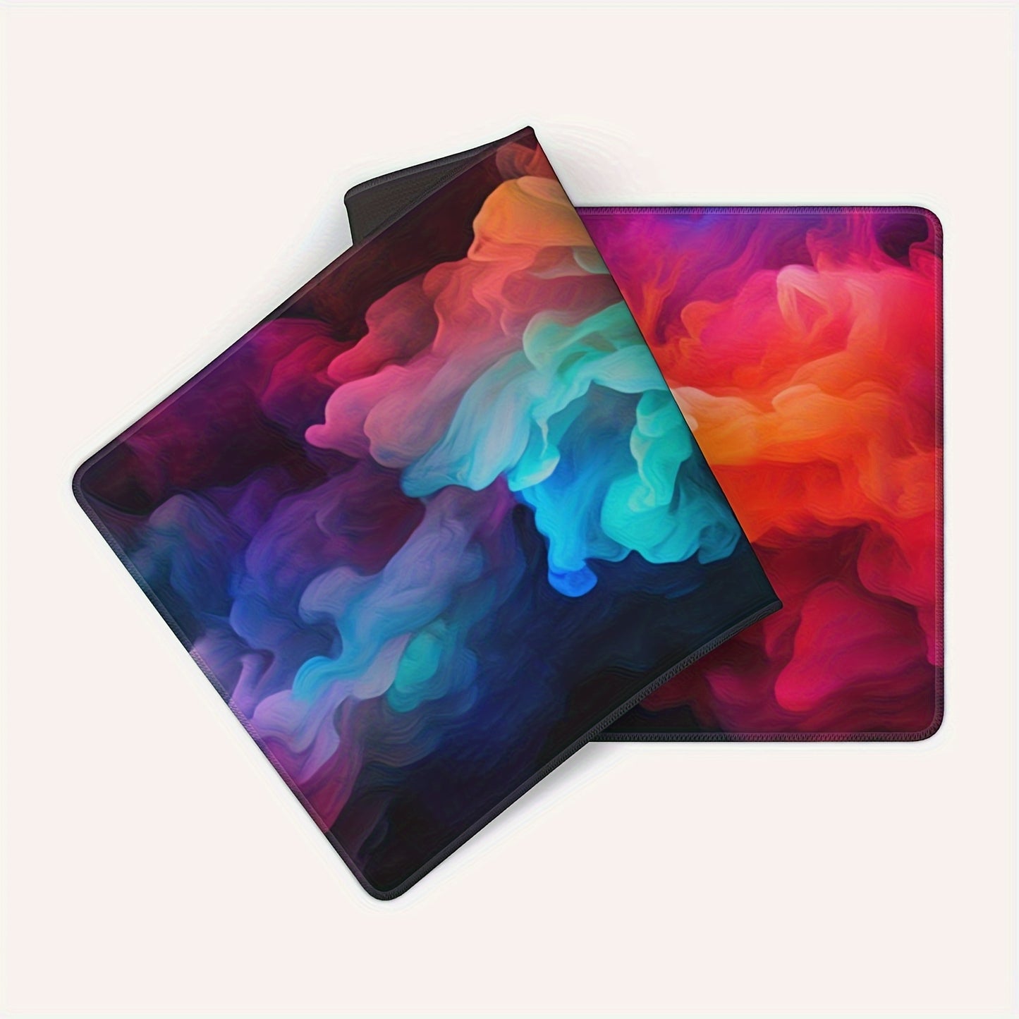 1pc 12*31.5in 3mm large size mouse pad, graffiti tie-dye style, washable non-slip rubber office and gaming computer desk mat, advanced esports mouse pad, Christmas, Halloween and Thanksgiving gifts