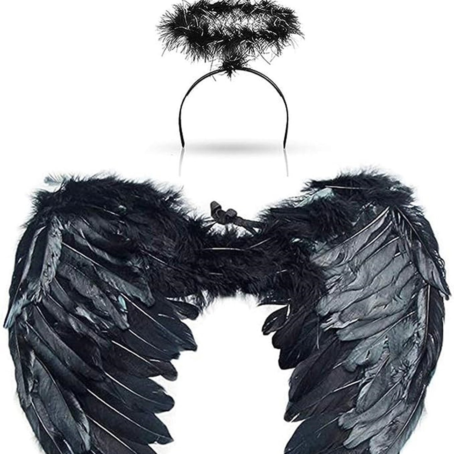 Angel Wing and Halo Headband, Feather Angel Costume, Halloween Cosplay Masquerade Dress Up