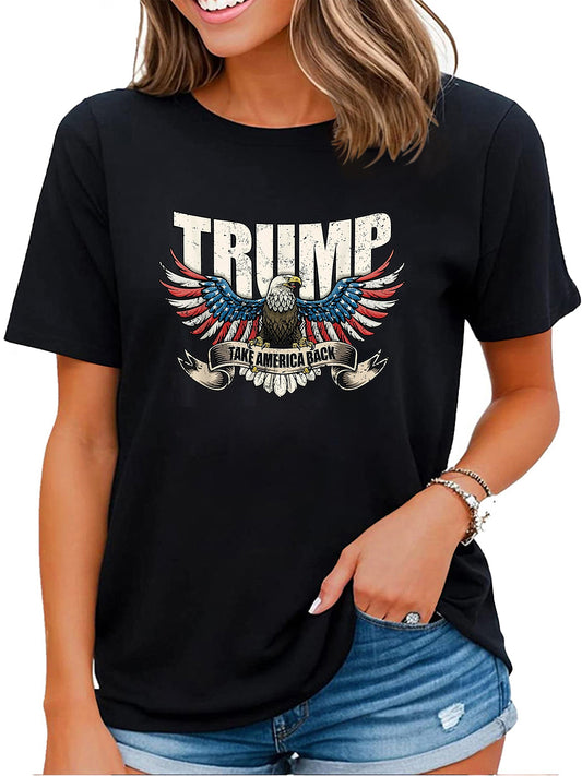 Trump 2024 Flag Take America Back Men Women Donald Trump T-Shirt Men Clothing Streetwear Graphic T Shirts Camisas