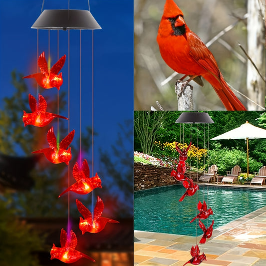 1pc Waterproof Solar Wind Chime for Garden and Patio Decor - Perfect Gardening Gift for Women - Beautiful Night Light and Yard Decoration