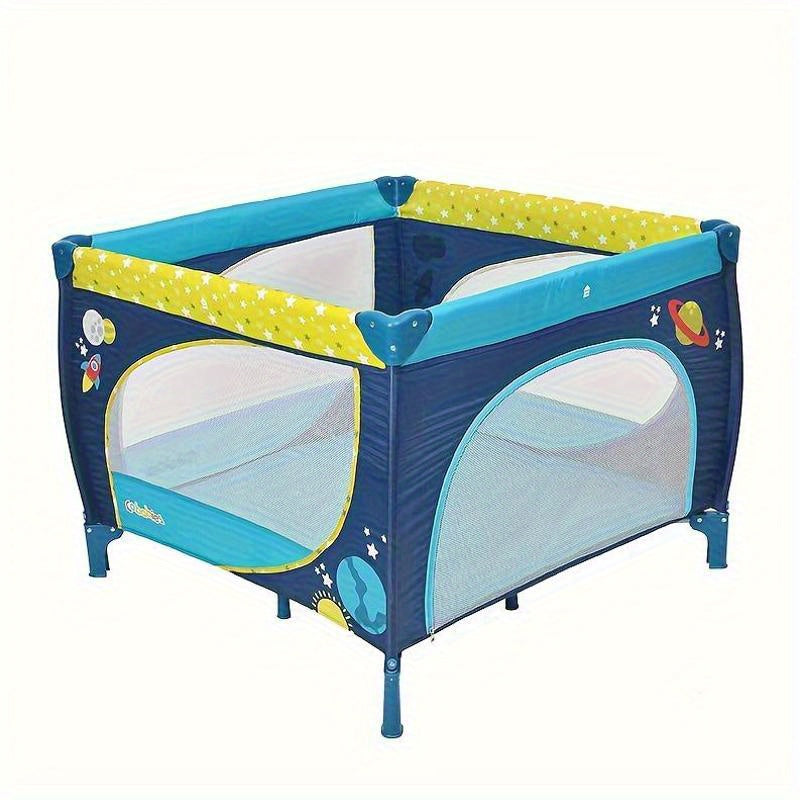 Easy-Fold Baby Playpen With Padded Mat - No Assembly Required, Portable Safety Barrier For Infants 0-3 Years