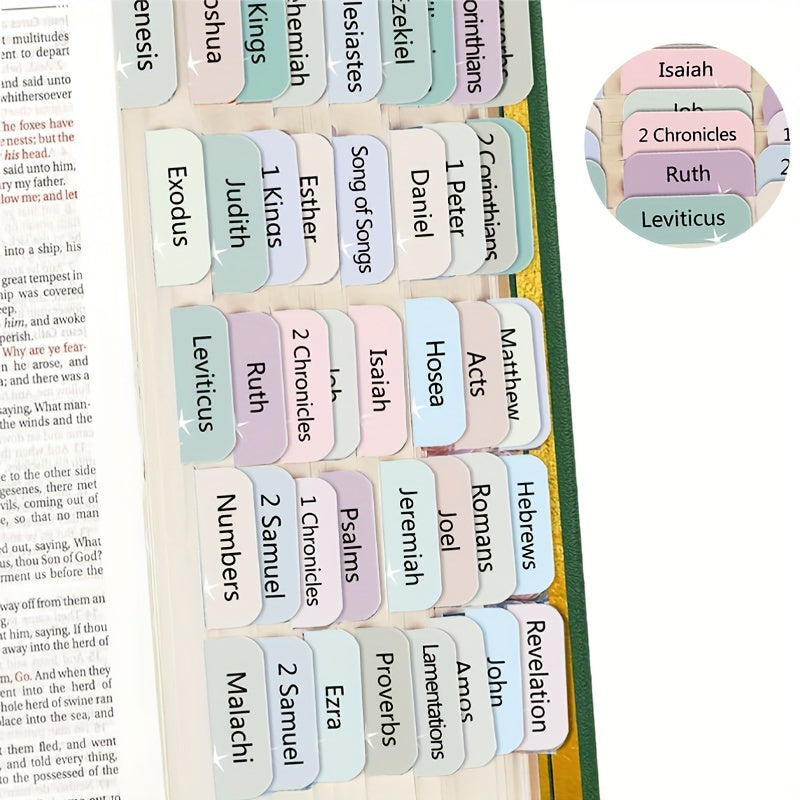 15/75pcs Bible Index Tabs, Bible Tabs, Bible Sticky Index Tabs, Morandi, Laminated Bible Tabs For Women And Men, Bible Tabs For Study Bible, Bible Index Tabs, Bible Book Tabs, Bible Labels Tabs