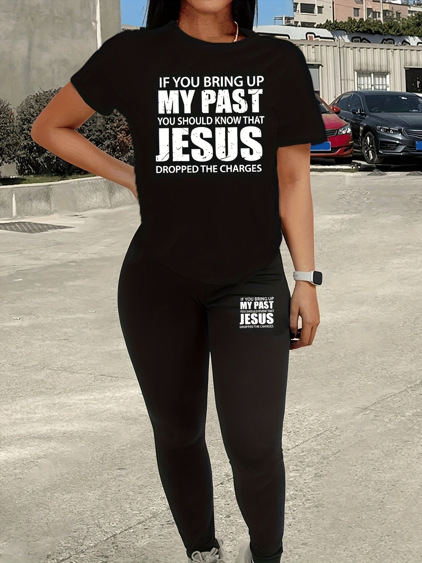 Jesus Dropped Charges Women Print T Shirt Short Sleeve O Neck Loose Men Tshirt Ladies Tee Shirt Tops Clothes Camisetas Mujer