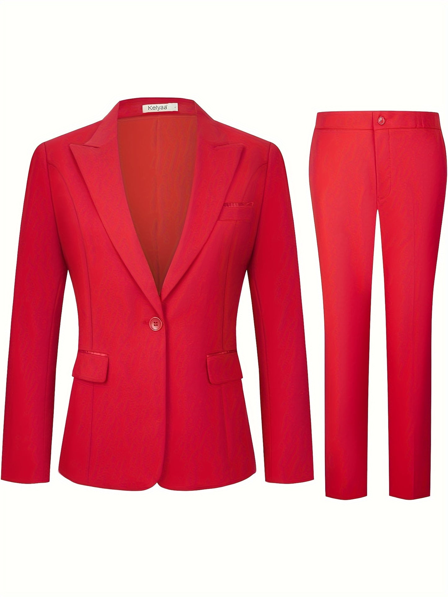 Long Sleeves Women Pant Suit Blazer And Trouser Formal Office Ladies Female Single Breasted Business Set Work Wear 2 Pieces